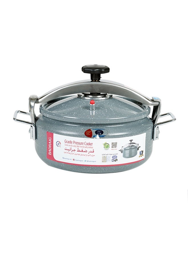 Badraig Aluminum Granite Pressure Cooker Wide Design Pressure Pot Arabic Cooker Grey Available Sizes 5.7L 7.5L 10L 12L 15L 17L - Image 1
