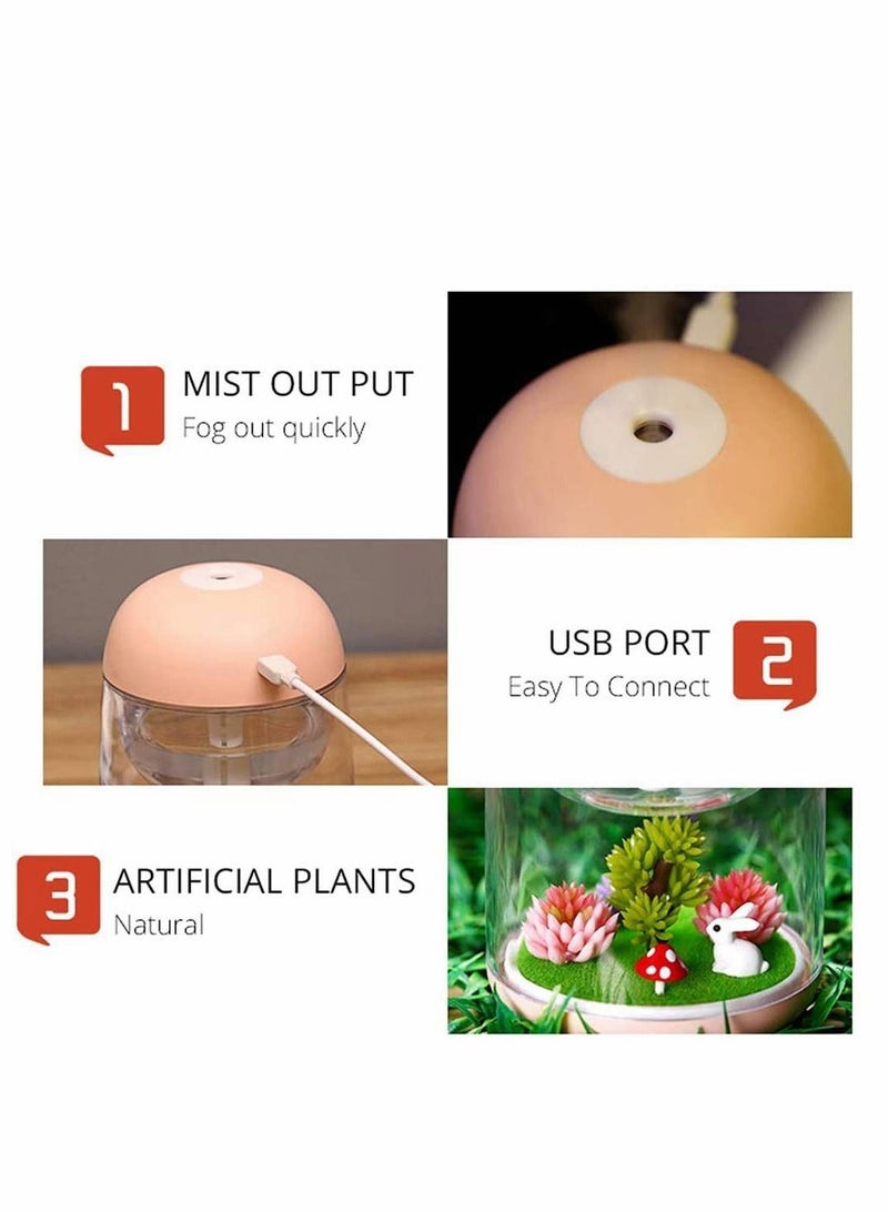 Y&D Air Humidifier Micro LED Landscape, Adjustable Mist Mode, Waterless Auto Shut-Off Various Places Like Bedroom,Office,Car (Pink) - Image 5