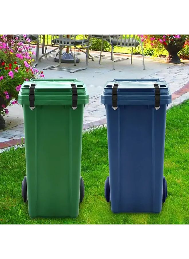 2pcs Heavy Duty Outdoor Trash Can Lid Straps Elastic Locking Windproof Garbage Bin Fixing Belts - Image 3