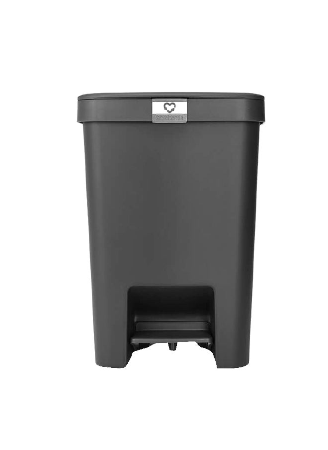 brabantia Durable High Quality Recycled Plastic Pedal Bin Dark Grey 25 Liter 800269  - Image 1
