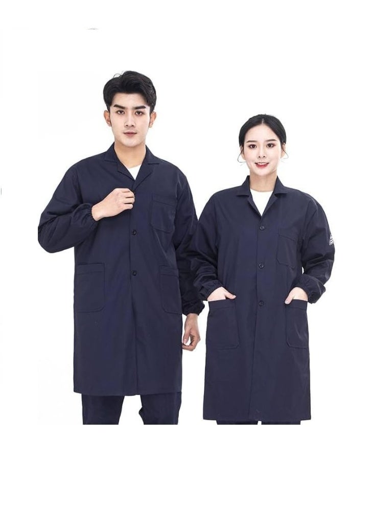 Coat for technical schools, factory workshops and laboratories - strong material (dark blue) XXL - Image 1