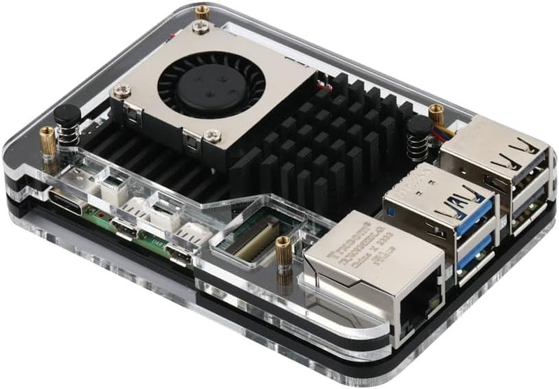 REES52 Raspberry Pi 5 Acrylic case Black Without Fan and Heatshink - Image 5