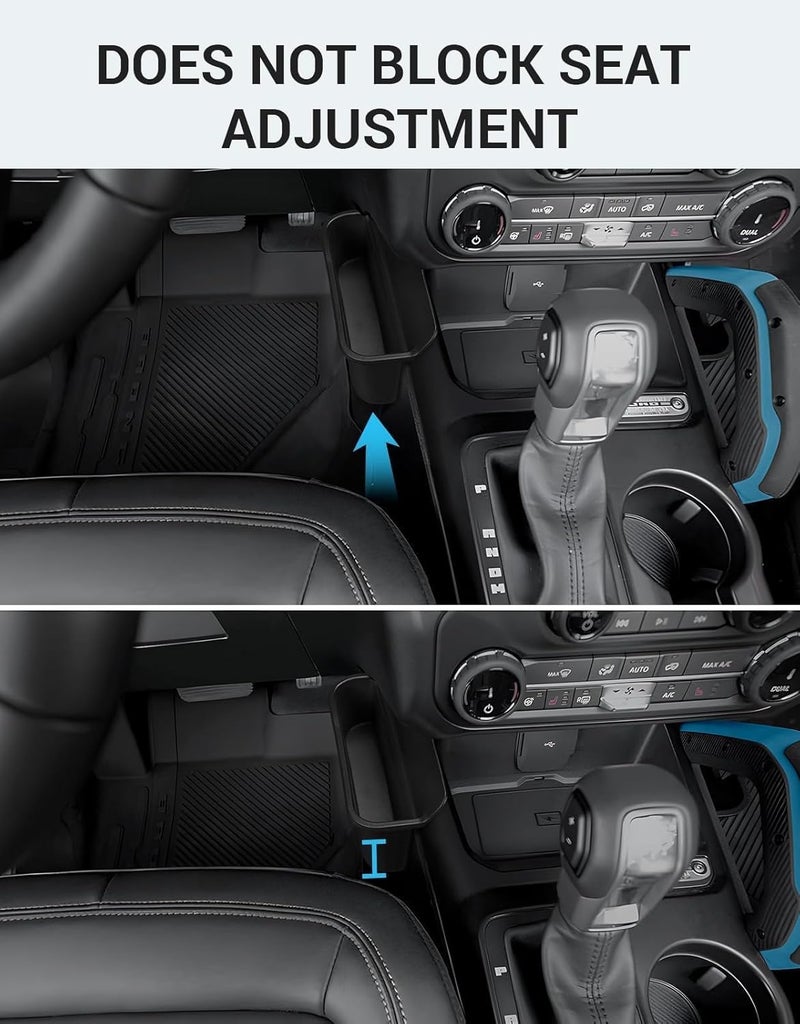 Ecarzo Center Console Shifter Storage Box for Bronco 2025 2024 2023 2022 2021 Accessories, Organizer Gear Shift Storage Tray Additional Interior Gear Side Storage Bronco Accessories 2/4 Door - Image 4