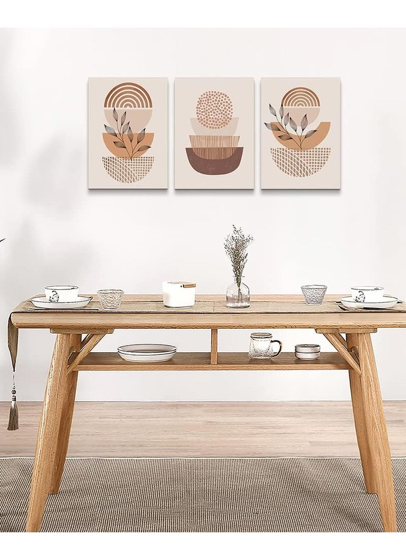 Decorior - Artistic Tableau Modern 3 Pieces 42x90cm 30mm Raised - High-Quality Digital Printing - UV Coating for Color Protection - Easy Installation with Self-Adhesive - Elegant Home, Office, and Gift Decor - Image 1