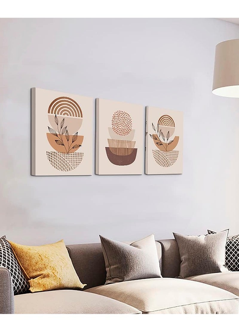 Decorior - Artistic Tableau Modern 3 Pieces 42x90cm 30mm Raised - High-Quality Digital Printing - UV Coating for Color Protection - Easy Installation with Self-Adhesive - Elegant Home, Office, and Gift Decor - Image 1