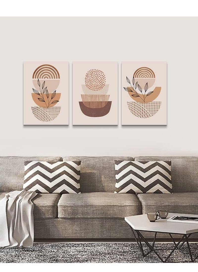 Decorior - Artistic Tableau Modern 3 Pieces 42x90cm 30mm Raised - High-Quality Digital Printing - UV Coating for Color Protection - Easy Installation with Self-Adhesive - Elegant Home, Office, and Gift Decor - Image 1