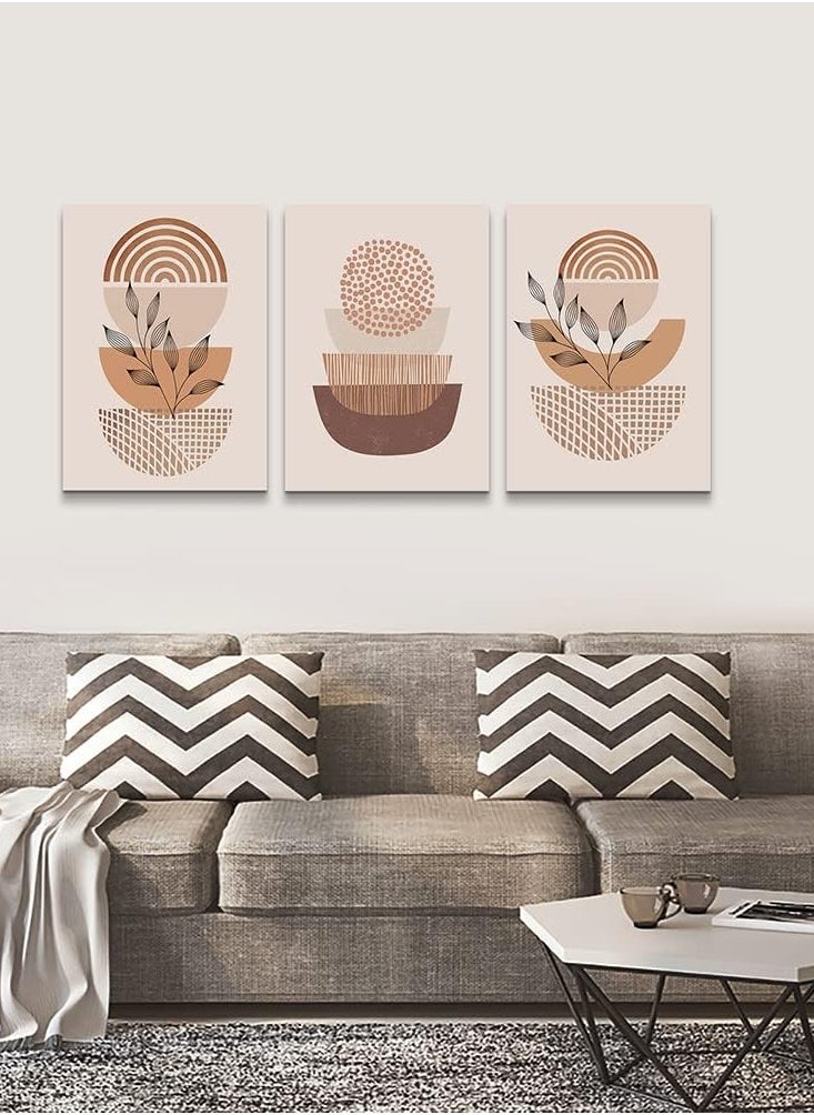 Decorior - Artistic Tableau Modern 3 Pieces 42x90cm 30mm Raised - High-Quality Digital Printing - UV Coating for Color Protection - Easy Installation with Self-Adhesive - Elegant Home, Office, and Gift Decor - Image 1