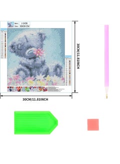 Y&D DIY 5D Diamond Arts Painting Kits Full Drill, Cartoon Bear Crafts Pictures by Numbers, Cross Stitch Embroidery Rhinestone Canvas Kits, Home Wall Decorations-30x30cm  - Image 3