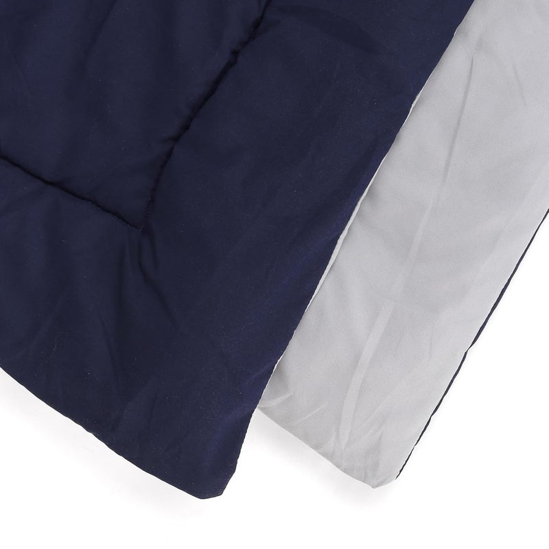 Elarra Home Single Reversible Comforter Navy Silver Gray 180GSM Microfiber - Image 5