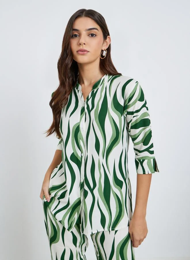 Maxim Creation Maxim Creation Women Abstract Print Top and Pants Co-Ords