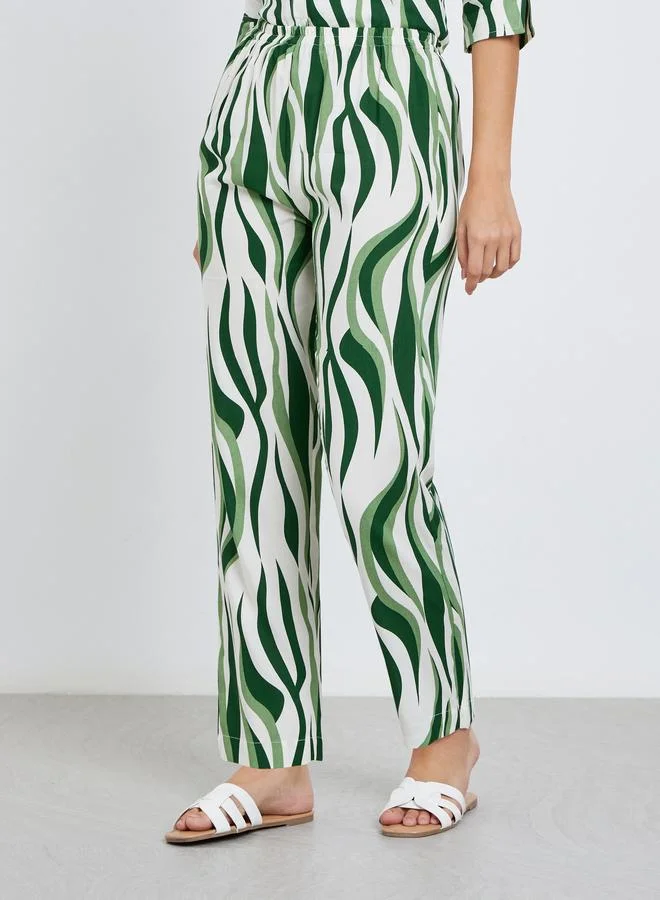 Maxim Creation Maxim Creation Women Abstract Print Top and Pants Co-Ords