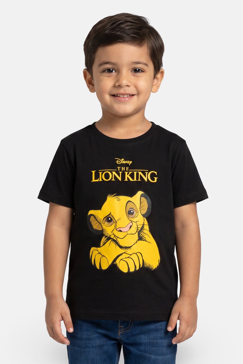 Disney Toddlers Boy The Lion King Short Sleeve Top, Black - Image 1