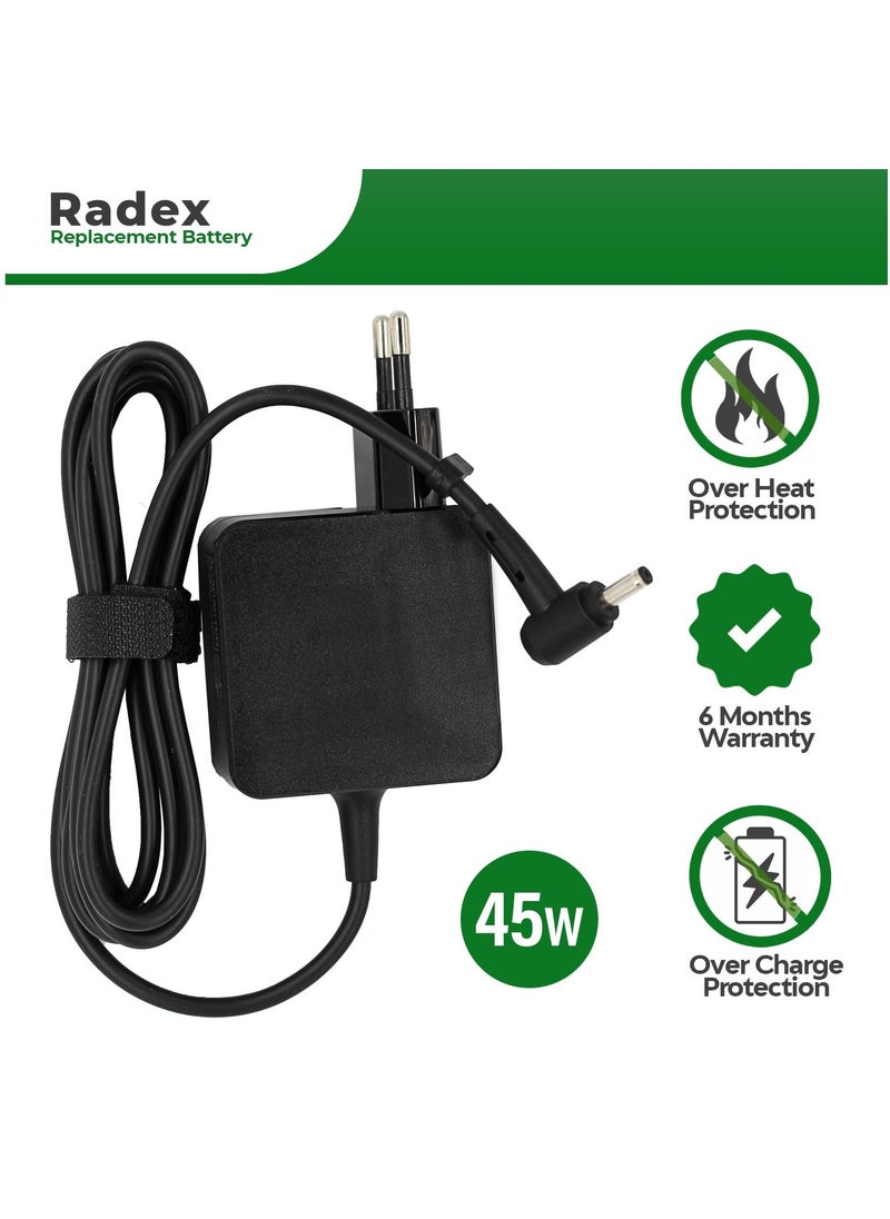 RADEX - RADEX LAPTOP POWER ADAPTER (45W 19V / 1.75A) BRP COMPATIBLE WITH ASUS VIVOBOOK FLIP 14 TP412UA TP412U TP412FA (WITHOUT POWER CABLE) - Image 1
