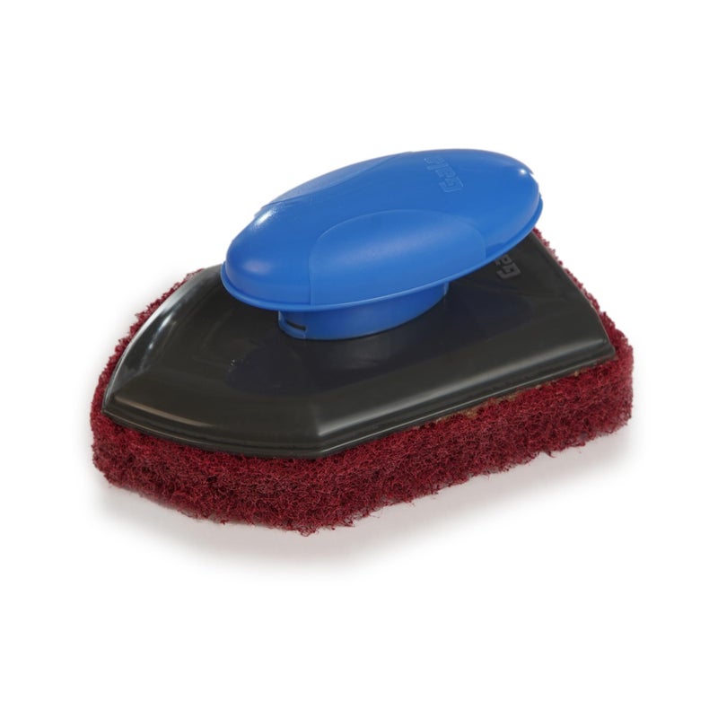 Gala Iron Bull Floor Scrub Pad, Bathroom Tile and Floor Cleaning Brush, 1 Piece with Plastic Handle - Image 5