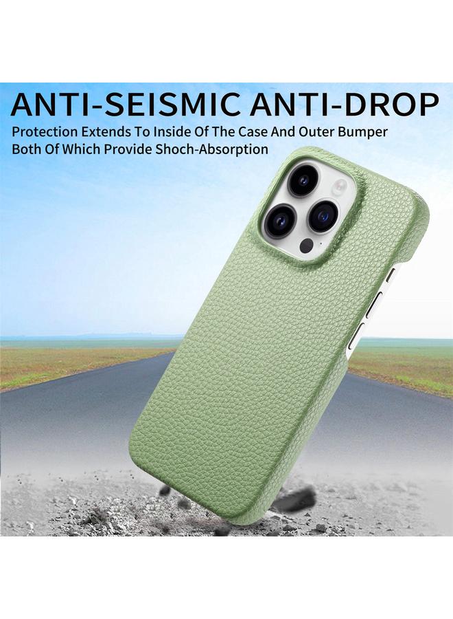 اس-توب جراب لهاتف iPhone 15 Pro Max، جراب خلفي من الجلد بحافة زيت الليتشي - Image 5