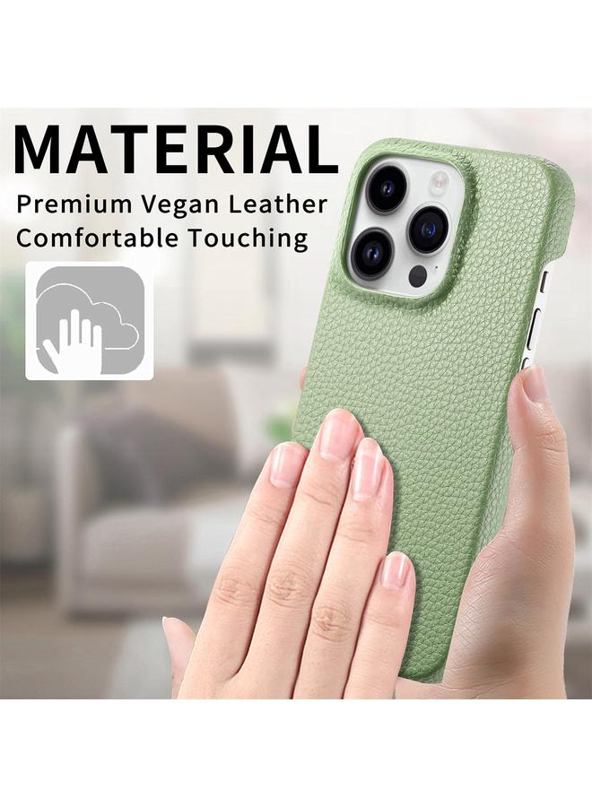 اس-توب جراب لهاتف iPhone 15 Pro Max، جراب خلفي من الجلد بحافة زيت الليتشي - Image 4