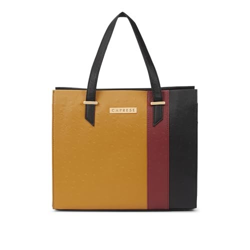 Caprese Birdy Medium Satchel Bag for Women with Multiple Compartments, Adjustable & Detachable Strap | Versatile Shoulder, Crossbody & Handheld Bag for Work, Travel, and Everyday Use (Dark Beige) - Image 1