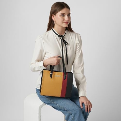 Caprese Birdy Medium Satchel Bag for Women with Multiple Compartments, Adjustable & Detachable Strap | Versatile Shoulder, Crossbody & Handheld Bag for Work, Travel, and Everyday Use (Dark Beige) - Image 2