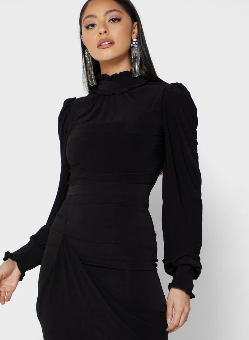 Ella Limited Edition Ruched Detail Maxi Dress
