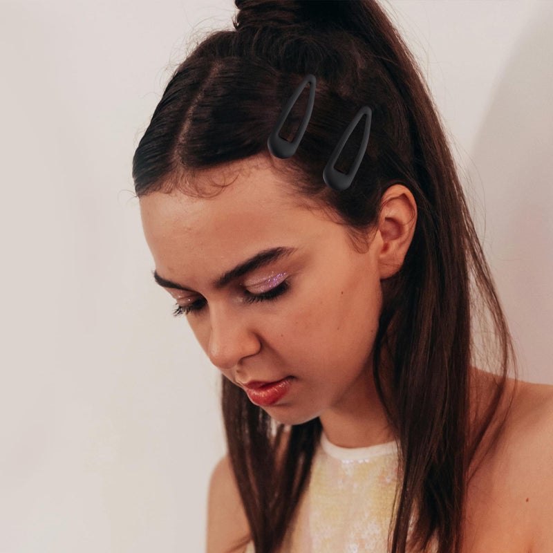 Cptots Small Hair Barrettes For Women No Slip Metal Snap Clips For Thin And Fine Hair,Matte Black,20 PCS,1.97 x 0.5 Inch. - Image 4