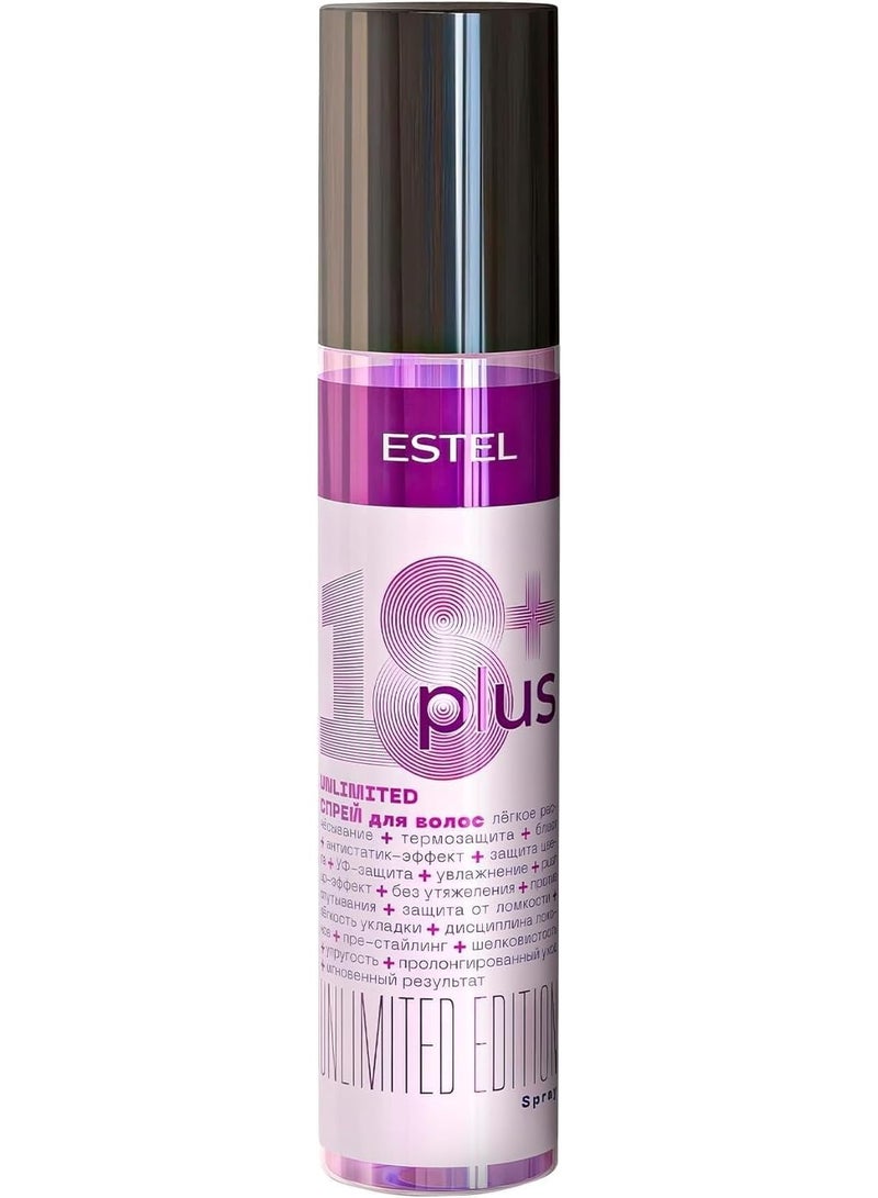 ESTEL 18 Plus Hair Spray | Multifunctional Leave-In Treatment with 18 Benefits | Lightweight Daily Hair Care Spray | 200ml - Image 1
