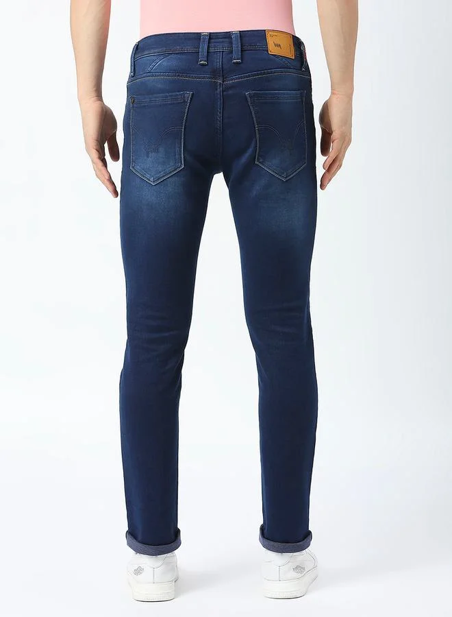 LAWMAN Pg3 Mid Rise Low Fade Jeans with Button Closure by Styli