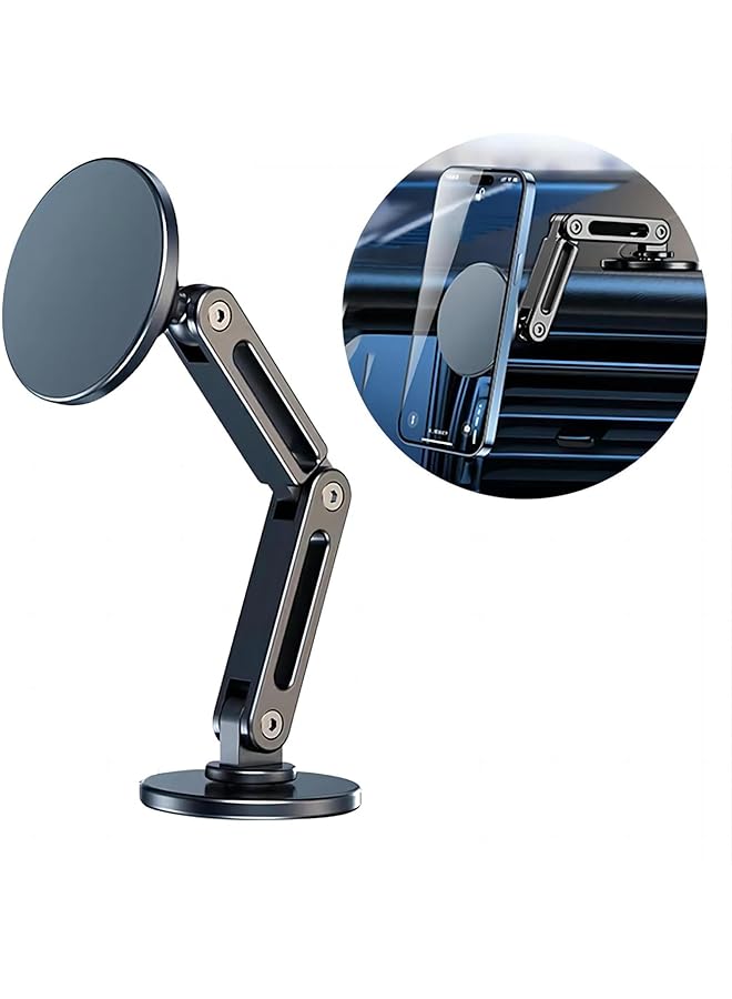 KASTWAVE Fit For Magsafe Car Mount Long Adjustable Arm Magnetic Phone Holder For Car 360 Degree Rotation Magnetic Car Phone Holder For Iphone Dashboard Cell Phone Mount For Iphone 15 14 13 12 Pro Max - Image 1