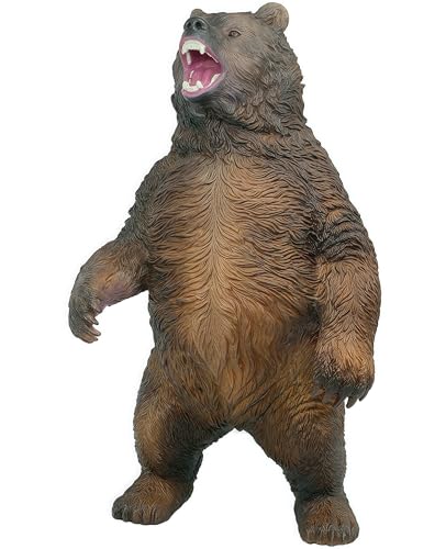 Gemini&Genius GeminiGenius Brown Bear Toy Large Grizzly Safari Animal Figurine Lifelike Wildlife Action Figure for Kids Learning and Play Animal World Collectible Gift - Image 1