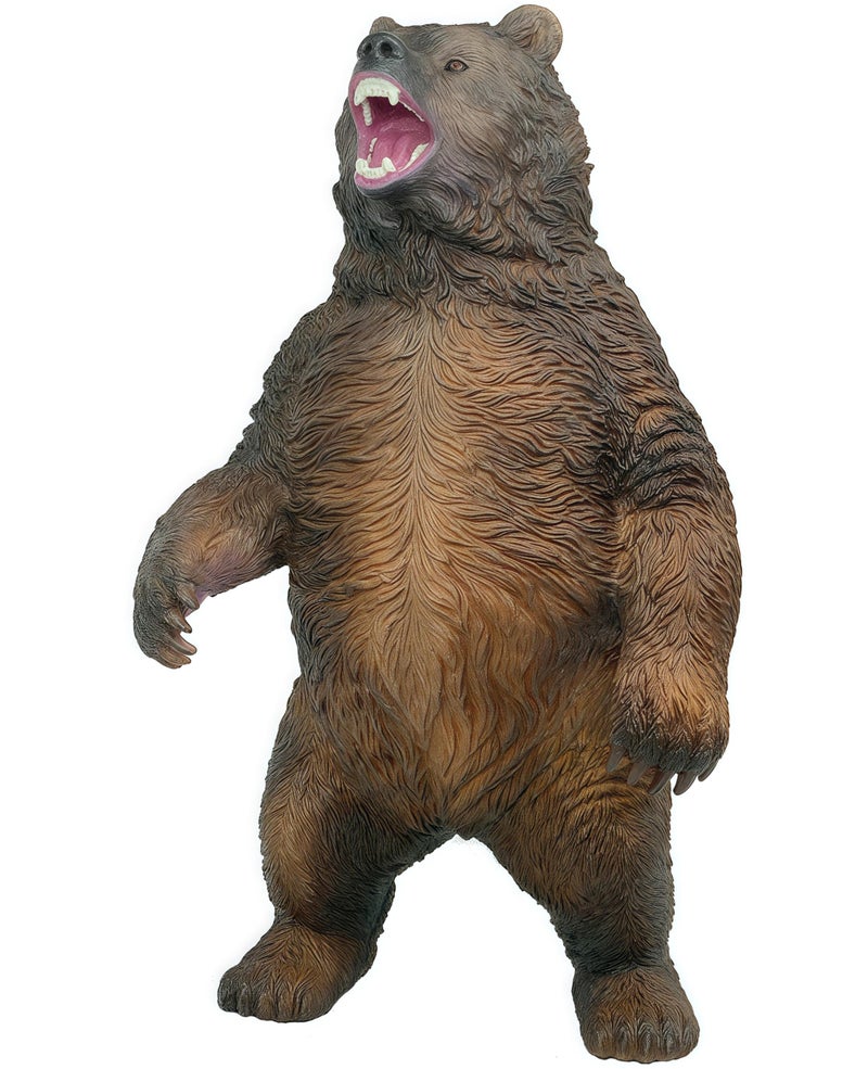 Gemini&Genius GeminiGenius Brown Bear Toy Large Grizzly Safari Animal Figurine Lifelike Wildlife Action Figure for Kids Learning and Play Animal World Collectible Gift - Image 3