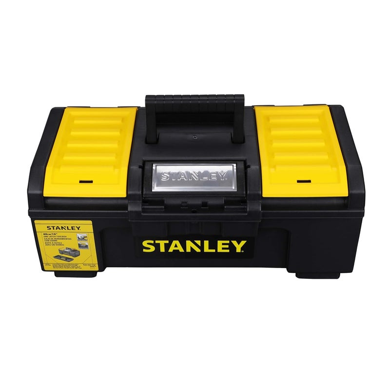 STANLEY 179216 16 OneTouch HeavyDuty Portable Plastic Tool Box With Removable Tray for Easy Convenient Storage 16 Kg Load Capacity 1 Year Warranty YELLOW BLACK 22x394x162 cm - Image 3