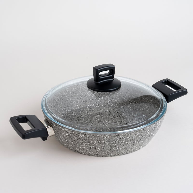 ألبرتو طقم أواني طهي جرانيت من البرتو 7 قطع جرانيت باللون الرمادي - Image 5