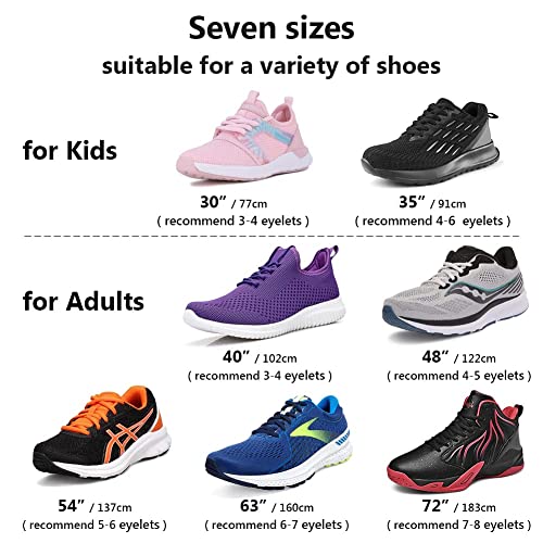 UpUGo 3 Pair Oval Shoe Laces, Half Round 1/4" Shoelaces for Athletic Running Sneakers Shoes Boot Strings - Image 2