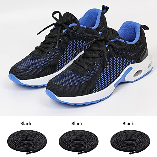UpUGo 3 Pair Oval Shoe Laces, Half Round 1/4" Shoelaces for Athletic Running Sneakers Shoes Boot Strings - Image 3