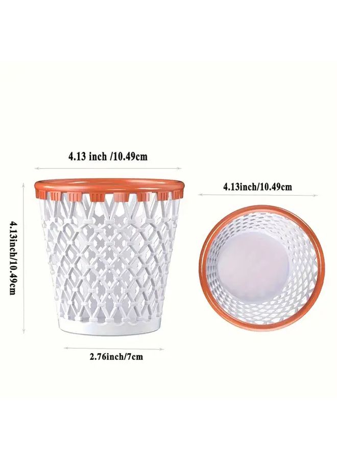 Basketball Hoop Desk Organizer White Large Capacity Pen Holder Open Basket Design - Image 2