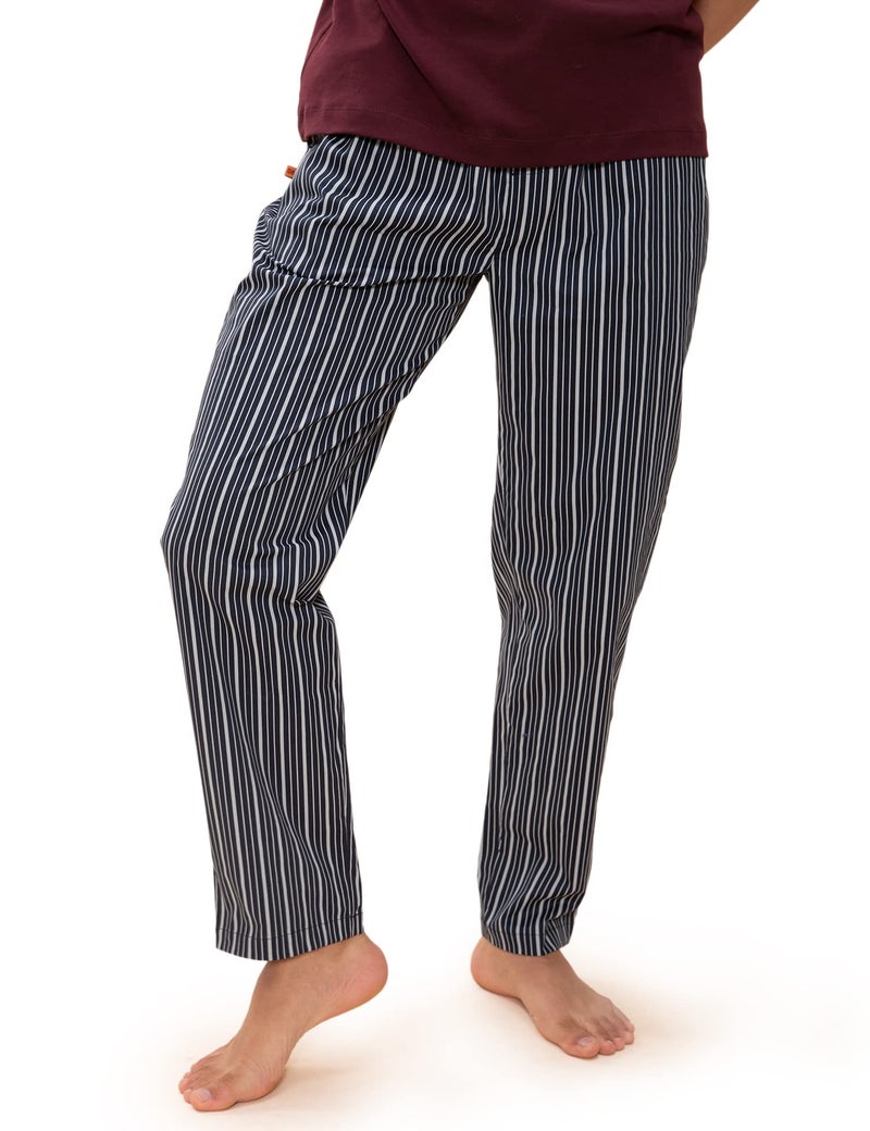 DaMENSCH The Stretch Men's Woven Cotton Tapered Fit Pyjama Pants - Image 1