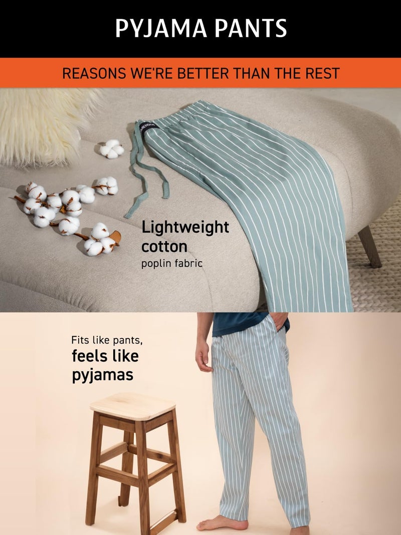 DaMENSCH The Stretch Men's Woven Cotton Tapered Fit Pyjama Pants - Image 2