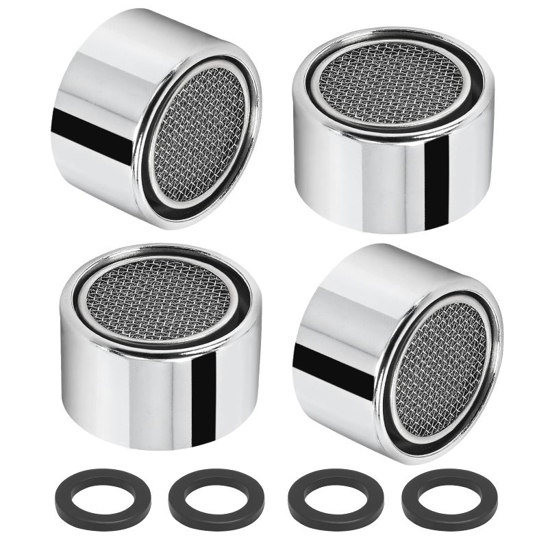 Litoexpe 55/64 Inch Faucet Aerator 4 PCS, Kitchen Sink Aerator Replacement Parts, Sink Faucet Female Thread Faucet Filter with Brass Shell and Gasket for Bathroom - Image 1