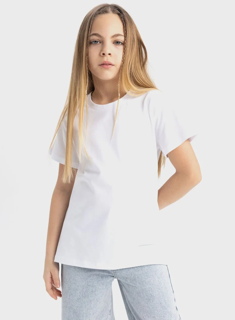 DeFacto Girl Regular Fit Short Sleeve T-Shirt