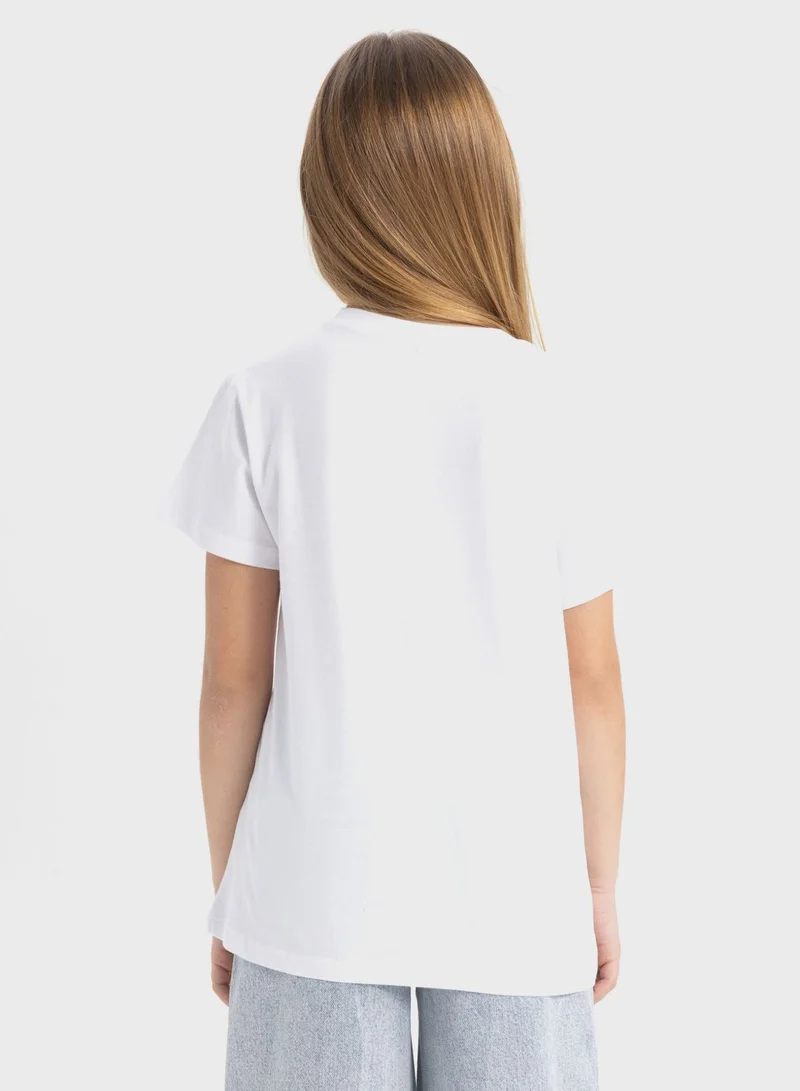 DeFacto Girl Regular Fit Short Sleeve T-Shirt