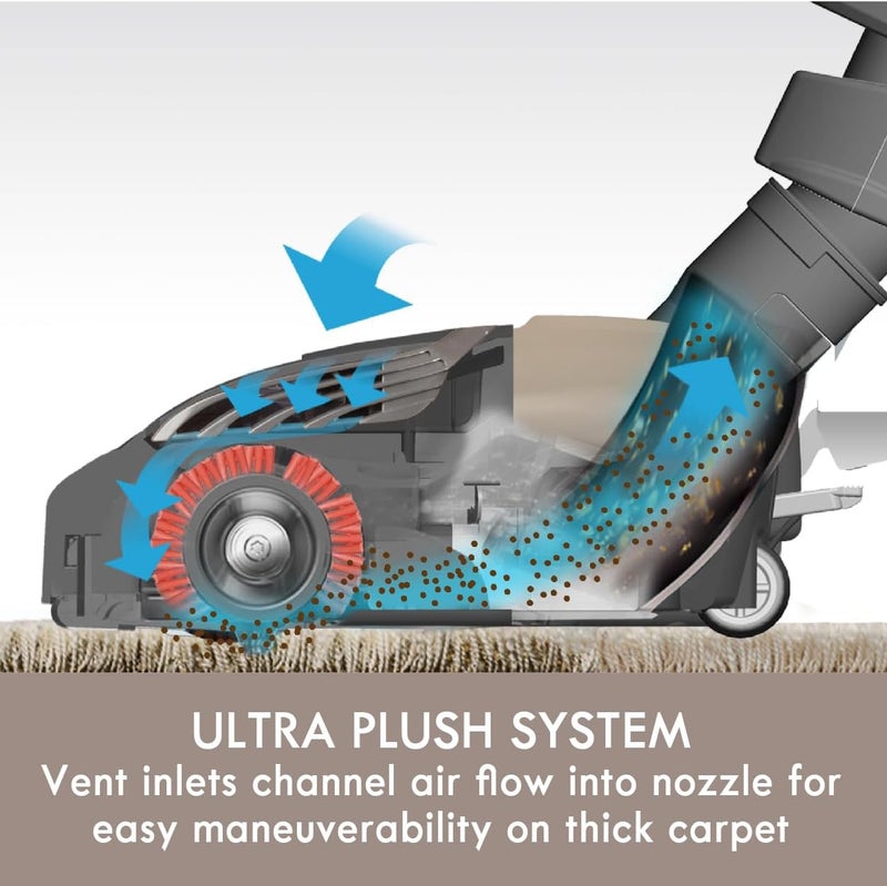 Kenmore مكنسة كينمور إليت 81714 صديقة للحيوانات الأليفة خفيفة الوزن مع كيس مع ملحق Pet PowerMate HEPA وقضيب تلسكوبي ممتد وسلك قابل للسحب و3 أدوات تنظيف - شامبانيا - Image 3