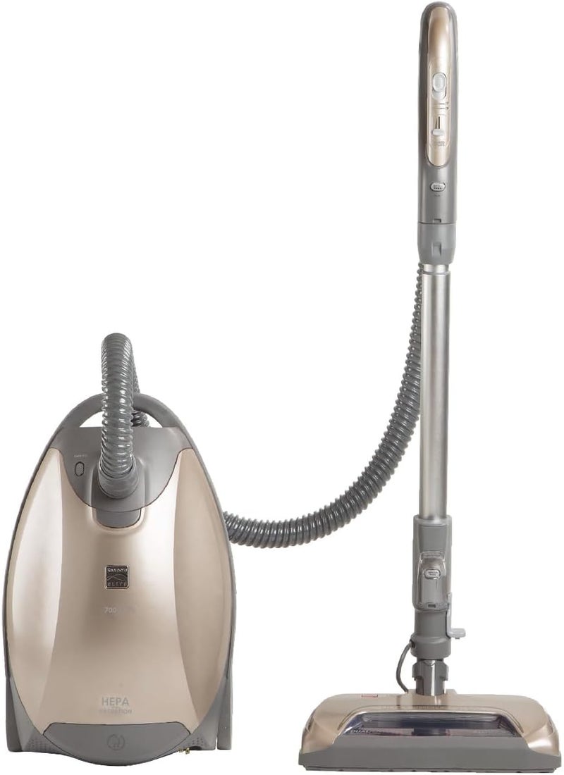 Kenmore مكنسة كينمور إليت 81714 صديقة للحيوانات الأليفة خفيفة الوزن مع كيس مع ملحق Pet PowerMate HEPA وقضيب تلسكوبي ممتد وسلك قابل للسحب و3 أدوات تنظيف - شامبانيا - Image 1