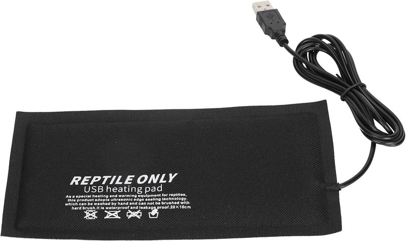 لوح تدفئة للزواحف من Pssopp مزود بمؤشر للحرارة، وسادة تدفئة USB للزواحف توضع تحت الحوض في القفص، مناسبة للزواحف والسلاحف والثعابين، مع إمكانية تعديل الحرارة على ثلاث مستويات. - Image 1