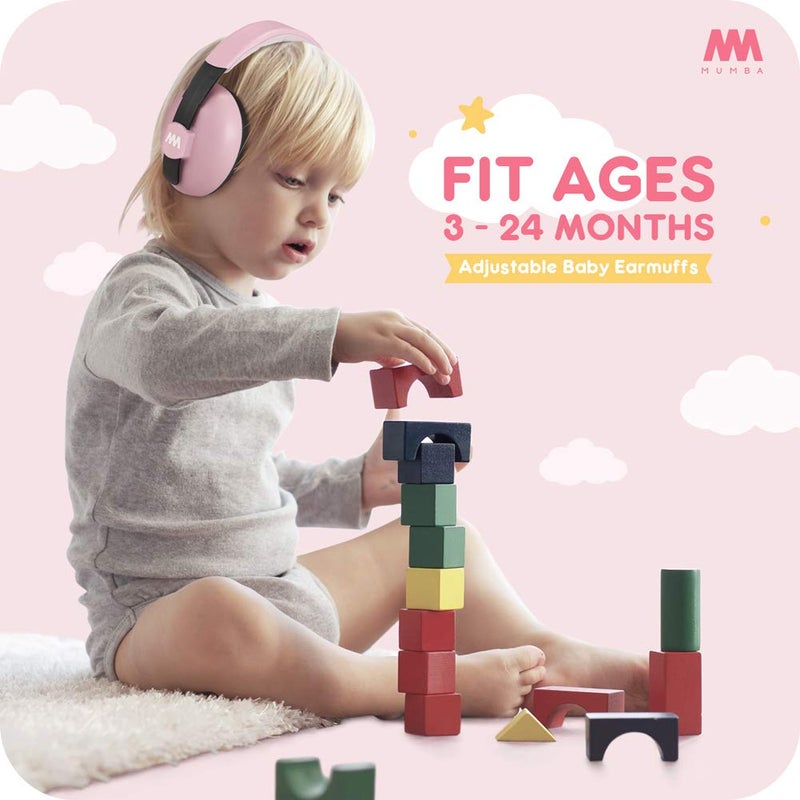 Mumba Baby Ear Protection Noise Cancelling Headphones for Babies and Toddlers Baby Earmuffs - Ages 3-24+ Months - Image 2