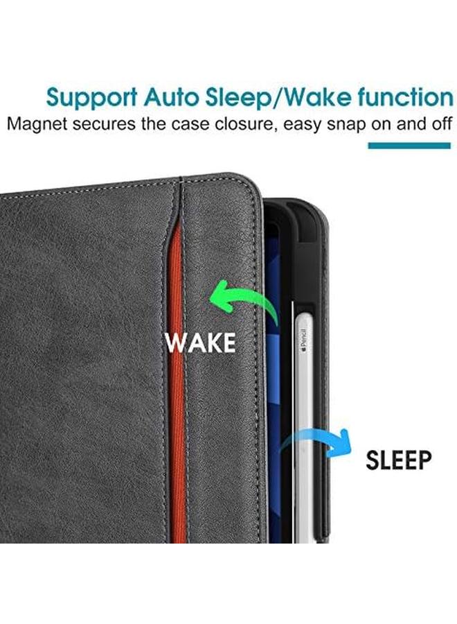 Procases For iPad Air 11 Inch 2024 iPad Air 5 2022 Air 4 2020 Case 10.9 Support Pencil 2 Charging Leather Stand Folio Protective Cover Case With Pencil Holder For iPad Air 10.9 11 Inch -Black - Image 5