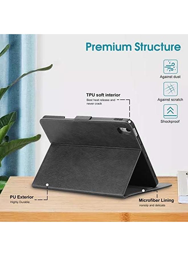 Procases For iPad Air 11 Inch 2024 iPad Air 5 2022 Air 4 2020 Case 10.9 Support Pencil 2 Charging Leather Stand Folio Protective Cover Case With Pencil Holder For iPad Air 10.9 11 Inch -Black - Image 2