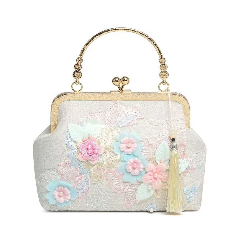Original Heavy Embroidery Flower Lace Crossbody Bag for Women - Image 5