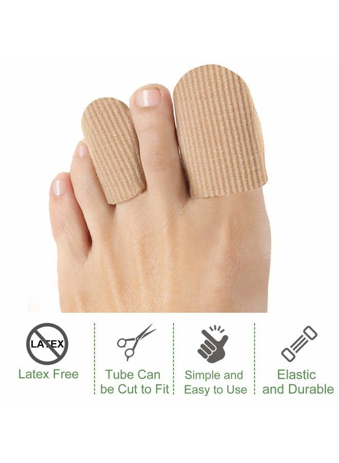 Welnove 10Pack Toe Caps Closed Toe Surface Fabric Sleeve Protectors with Gel Lining, Prevent Pain Relief for Corns, Blisters and Ingrown Toenails (Size Large + Size Medium) - Image 3