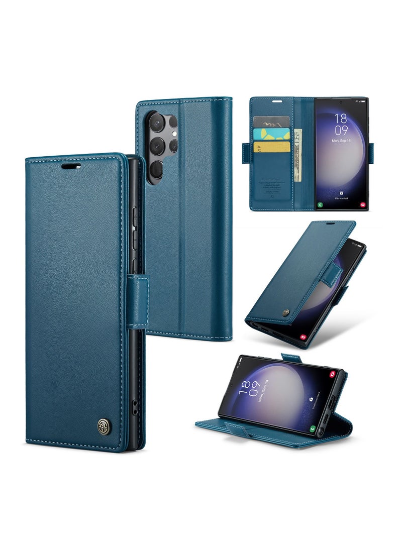 Suteni Flip Cover Card Slots Leather Phone Case for Samsung - Image 3