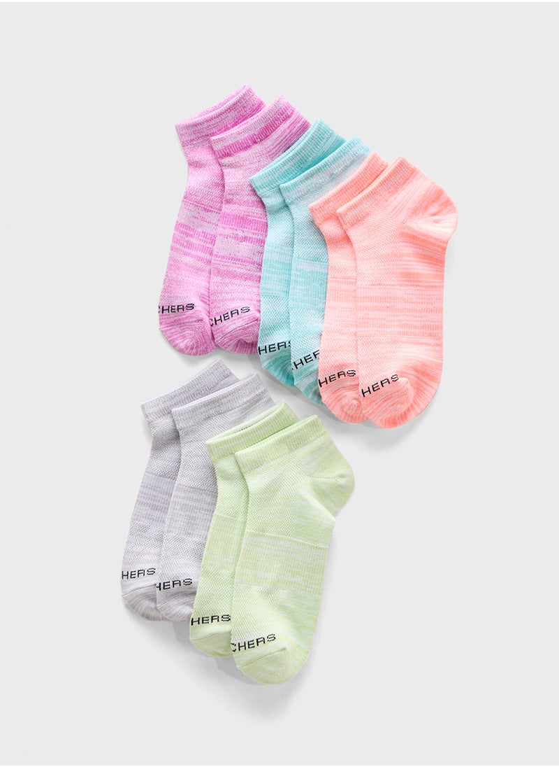 SKECHERS 5 Pack Non Terry No Show Socks  - Image 1