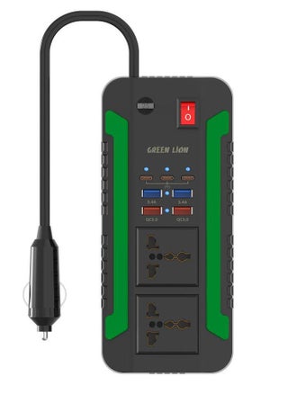 Spark 300 Power Inverter / 2 QC3.0 Quick Charge / 2 AC Outlets / 2 USB-A 2 / 2 USB-A 3 / 3 USB-C (PD) / 300W Max Power / Short Circuit Protection / Safe and Reliable / Overheat Protection / Multiple Function / Low Voltage Protection / High Voltage Protection / Surge Protection - Black - pzsku/Z51F4570024273E0EE878Z/45/_/1740727693/5472980d-1179-4186-9ac8-3dc8db4d44f6